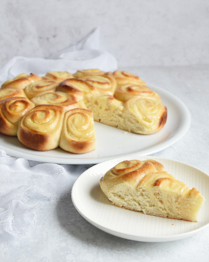 Quarkschnecken Kuchen wie vom Bäcker mit Aprikotur Thermomix