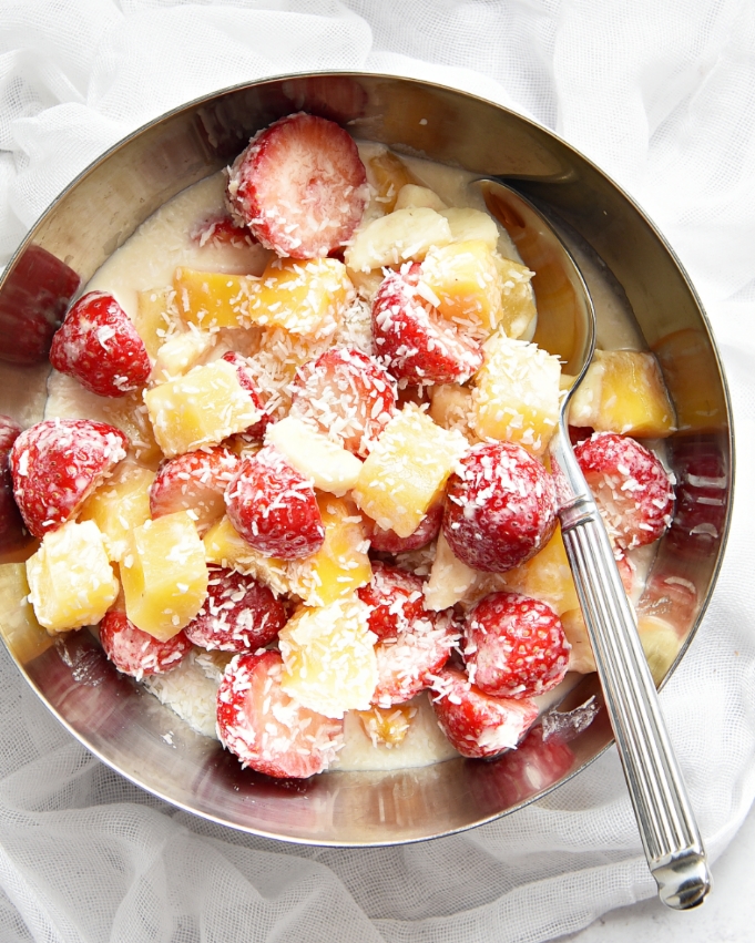 Obstsalat &amp;quot;Piña Colada&amp;quot;. Mmmmhhh......! - mix dich glücklich (Thermomix ...