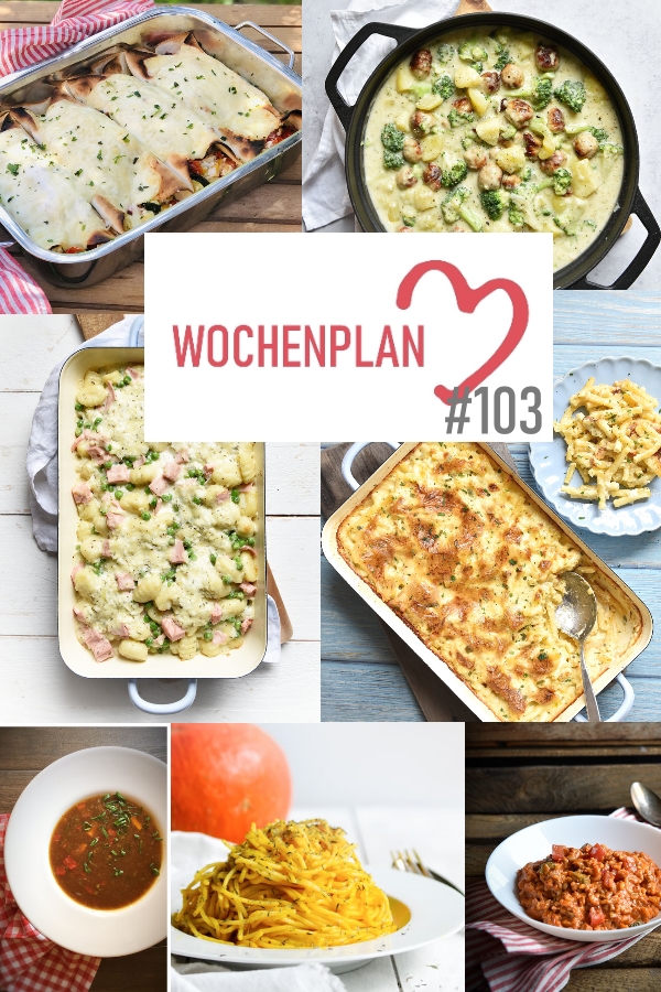 Was soll es die Woche bloß zu essen geben? Ich habe dir hier eine ganze Woche an leckeren Rezepten zusammengestellt - du kannst sie alle vegan oder vegetarisch kochen - der mix dich glücklich Wochenplan für den Thermomix - Nummer 103