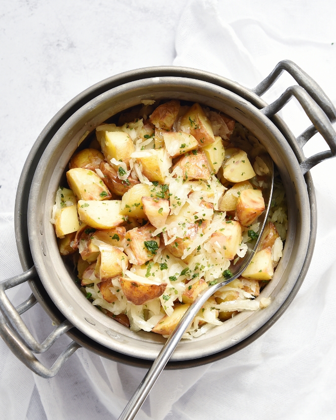 Kartoffel-Krautsalat, Airfryer, Thermomix, einfach und schnell gemacht