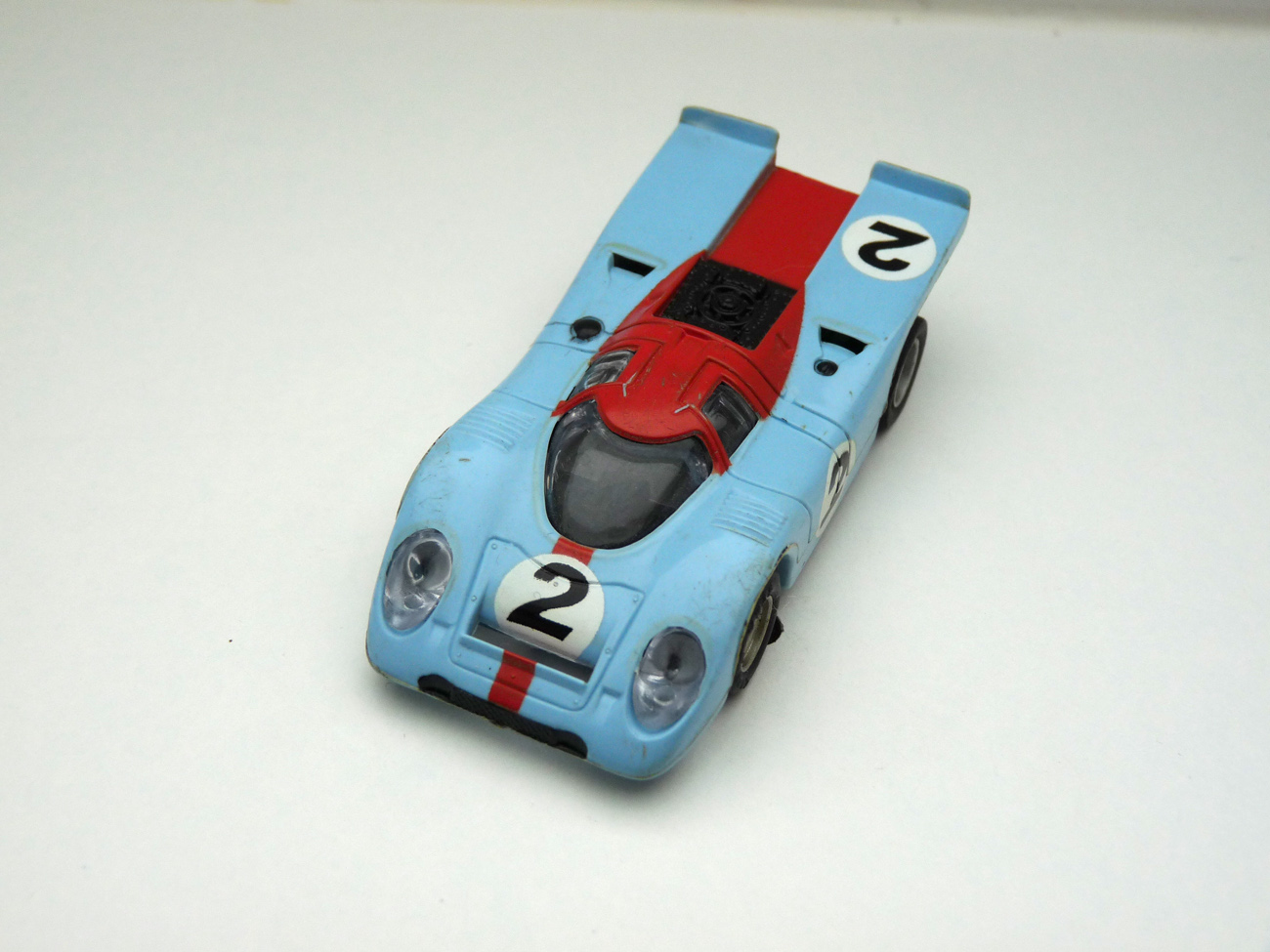 AURORA AFX Porsche 917 hellblau/orange "Gulf" #2 - klare Scheibe