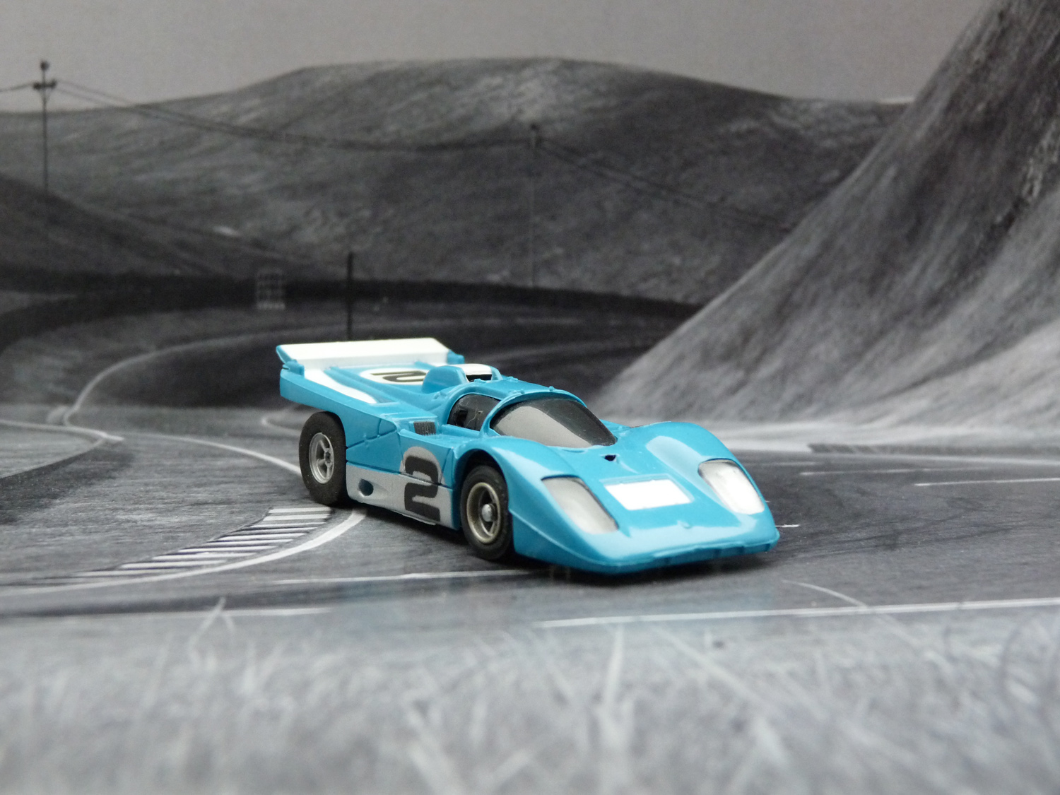 AURORA AFX Ferrari 512M blau/weiß/silber #2