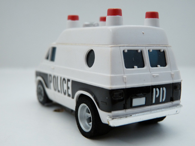 AURORA AFX Dodge Van Police weiß / schwarz #1946