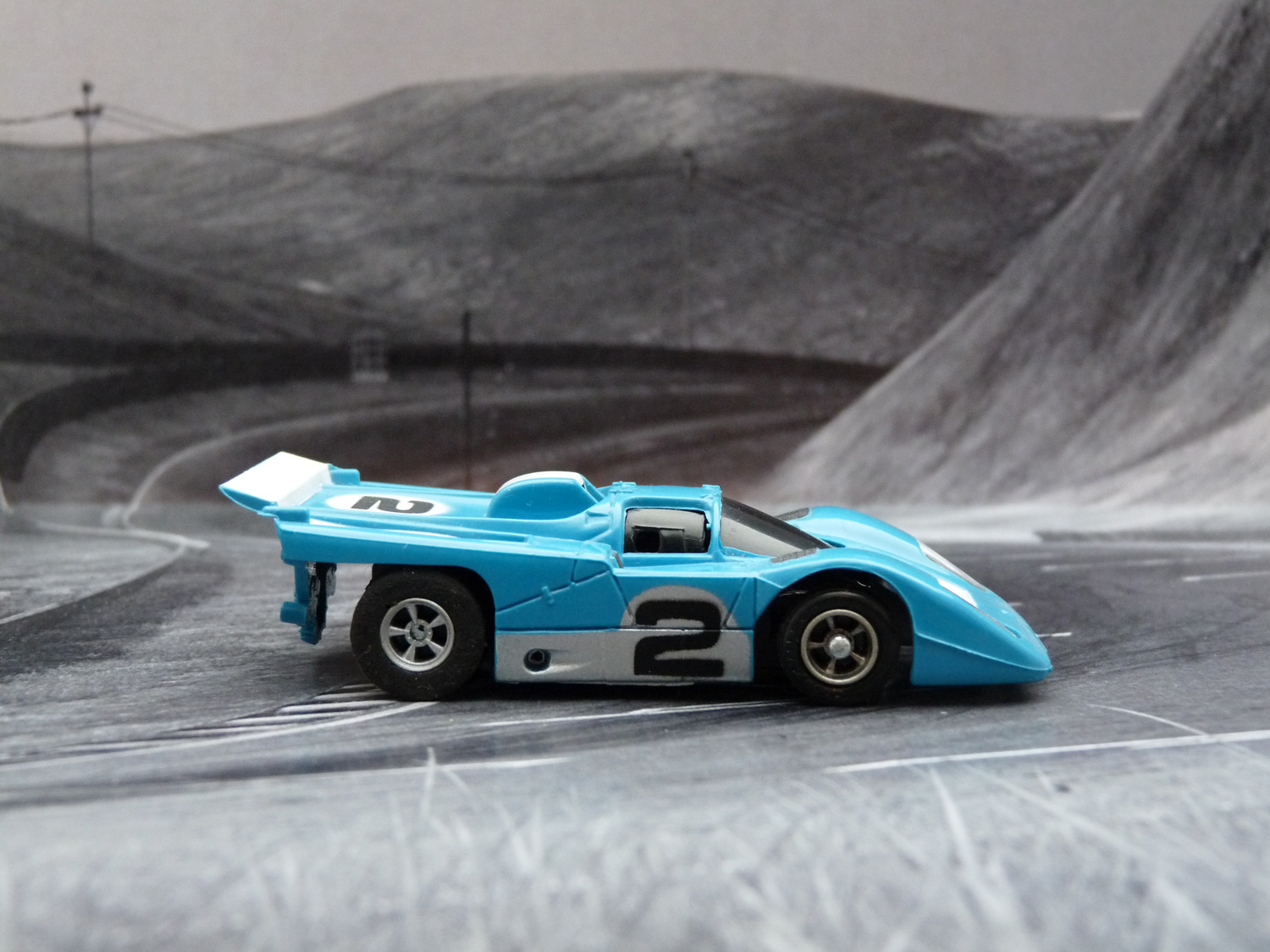 AURORA AFX Ferrari 512M blau/weiß/silber #2