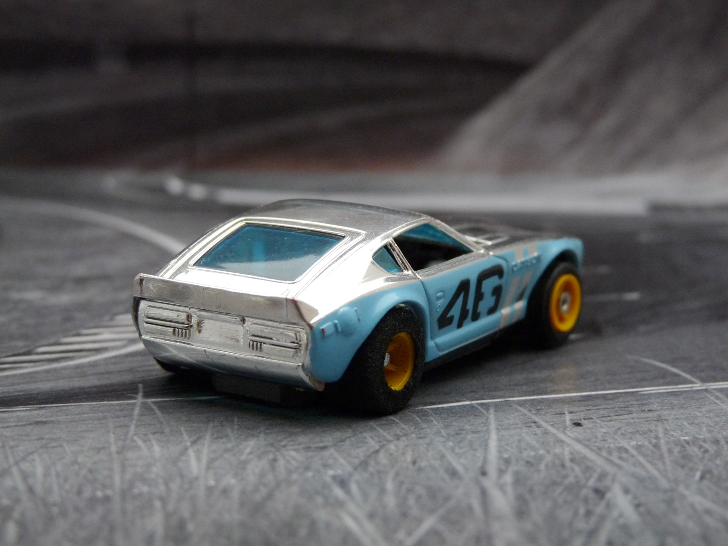 AURORA AFX Bre Datsun 240Z chrome / hellblau #46