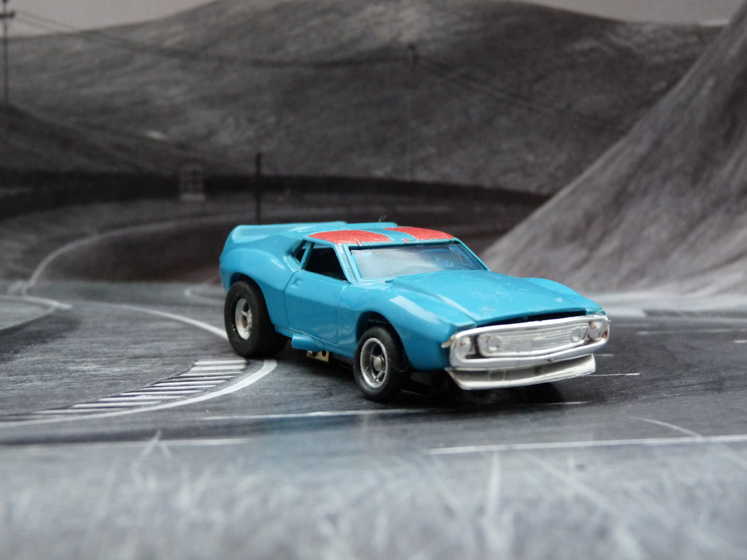 AURORA AFX Javelin Trans AM blau/rot mit blauer Haube