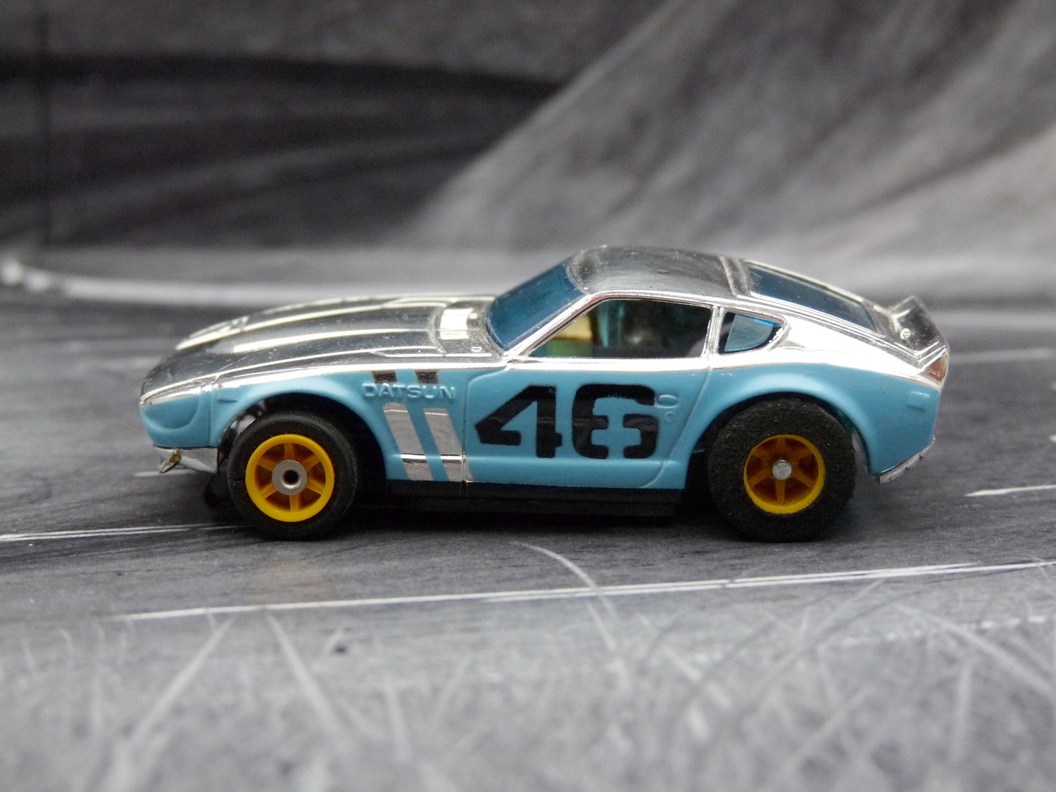 AURORA AFX Bre Datsun 240Z chrome / hellblau #46