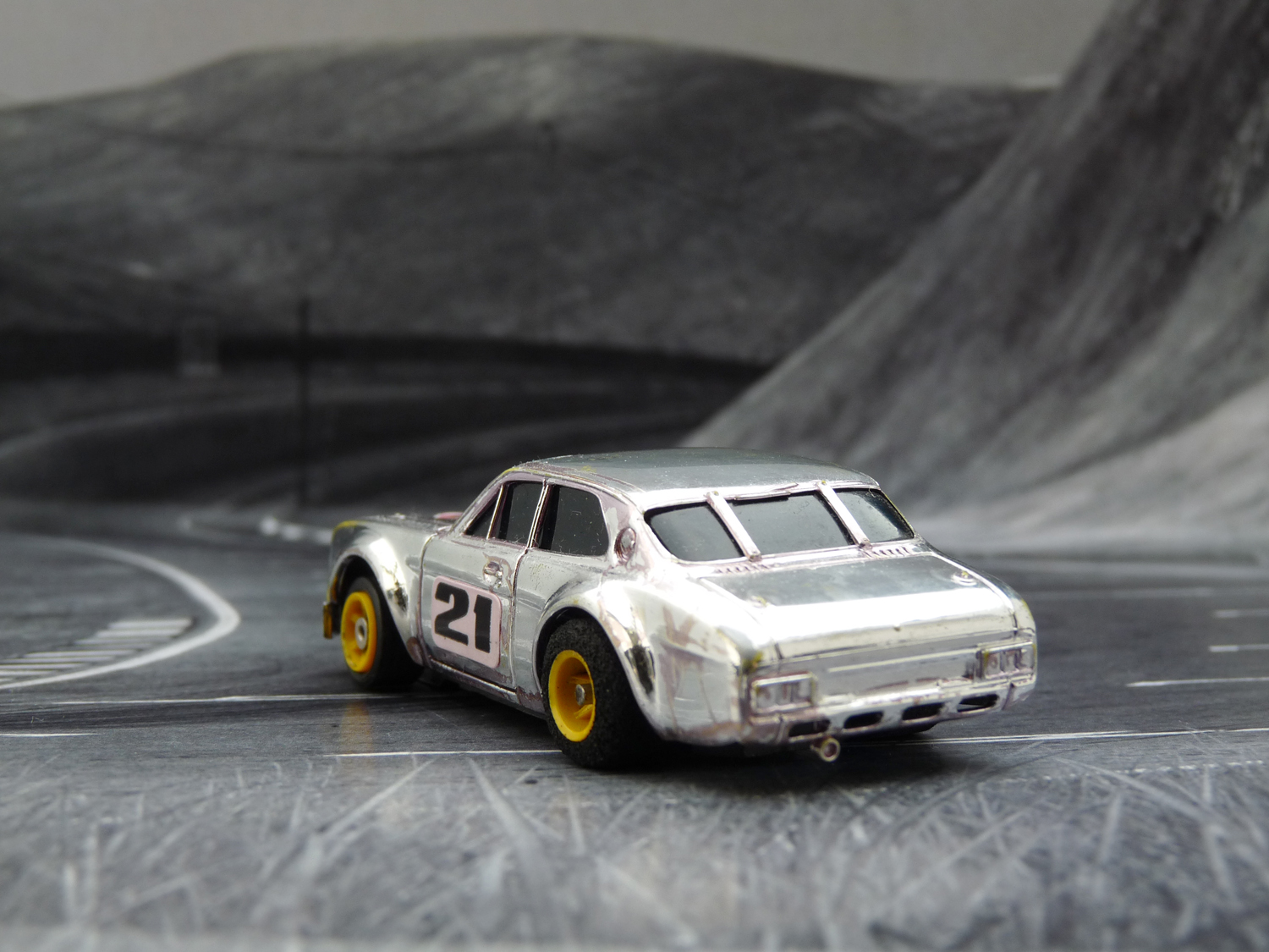 AURORA AFX Ford Escort chrome silber #21