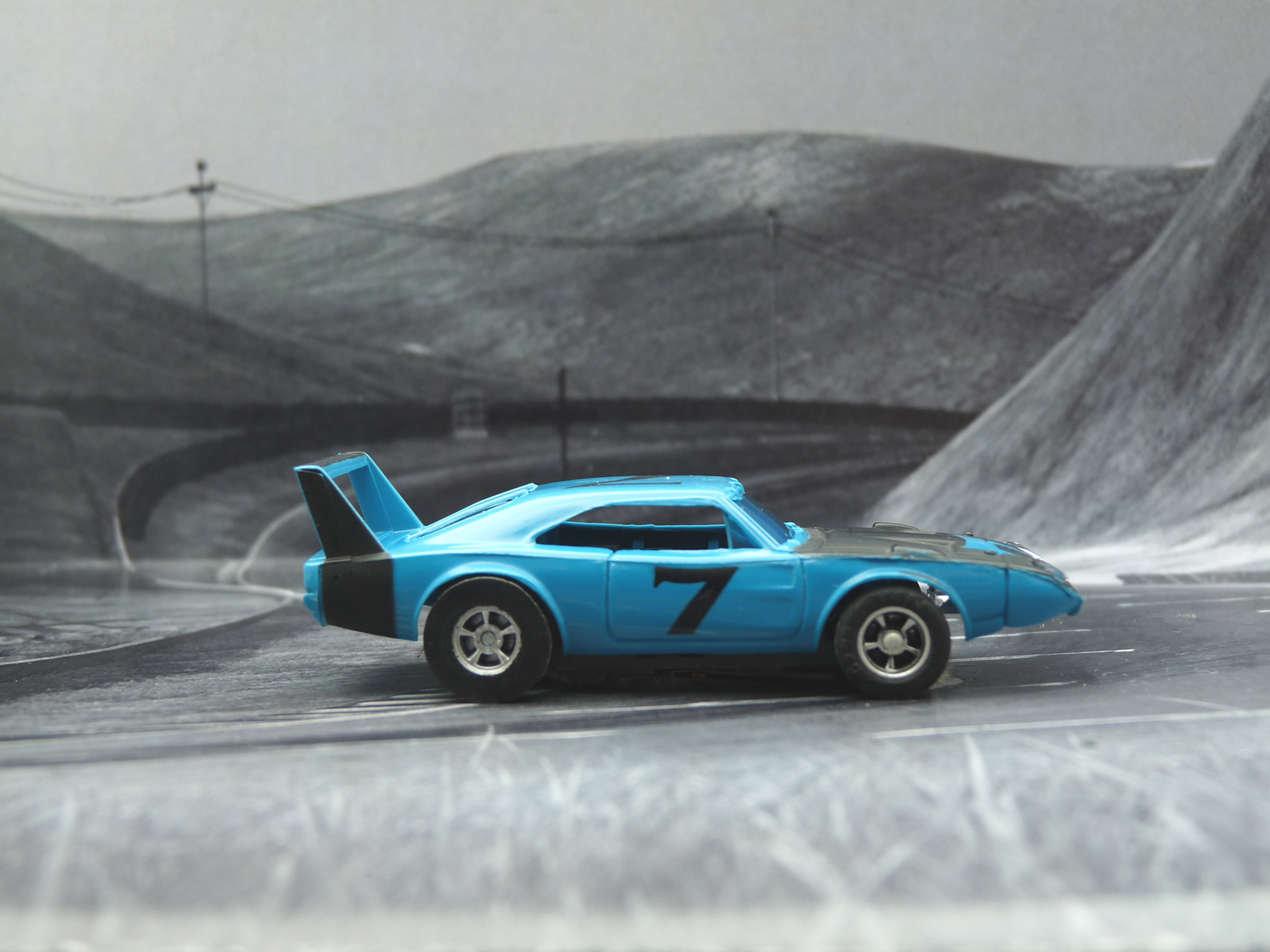 AURORA AFX Daytona Charger blau/schwarz mit Licht #7