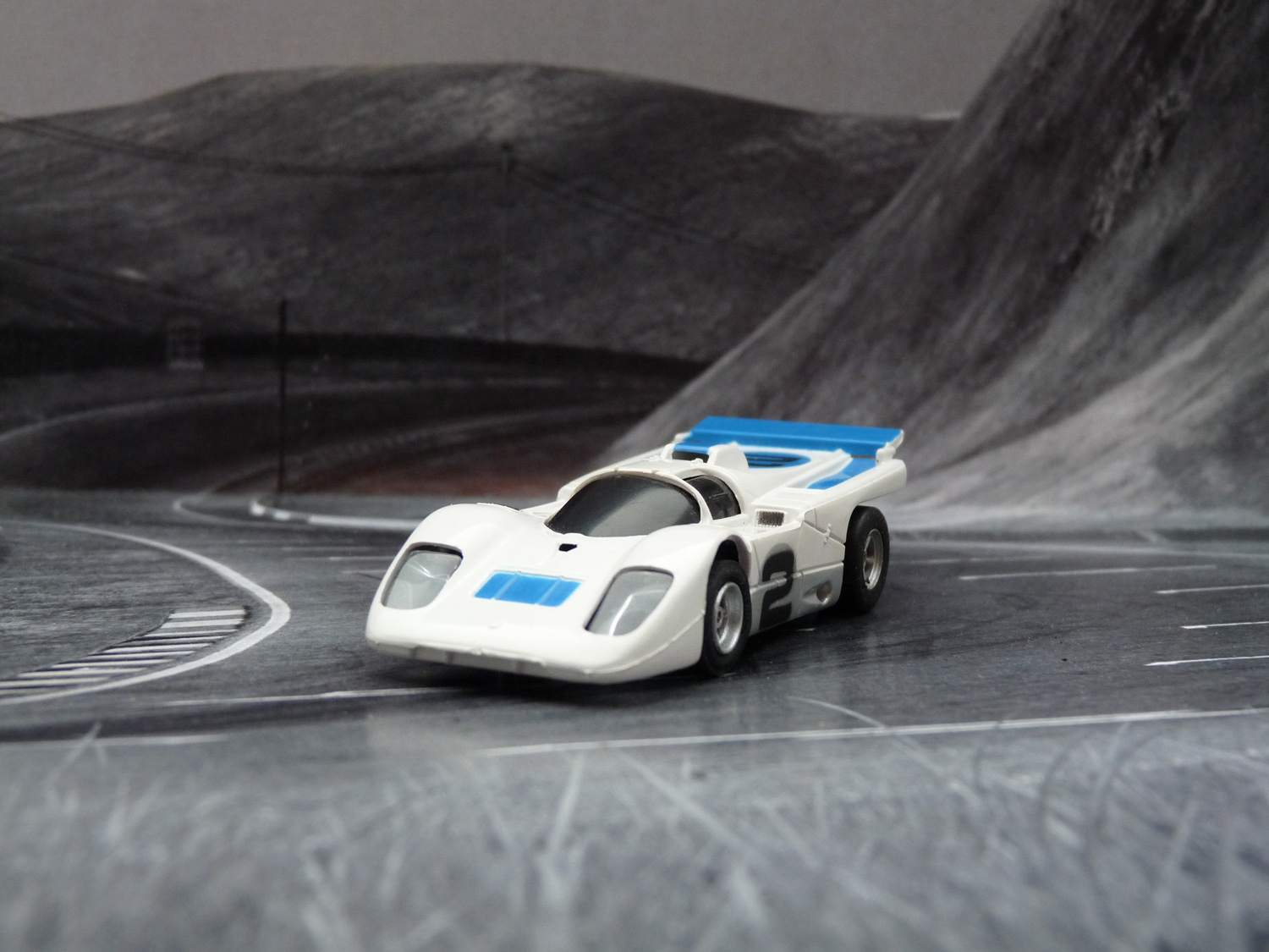 AURORA AFX Ferrari 512M weiß/blau/silber #2