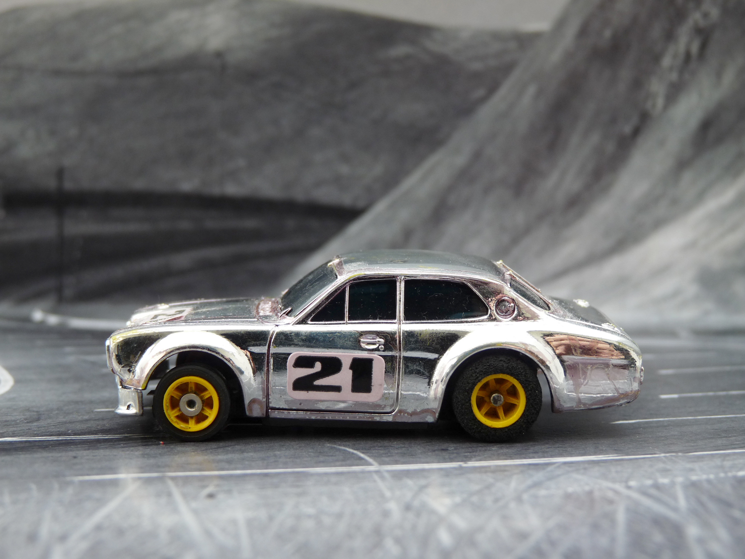 AURORA AFX Ford Escort chrome silber #21