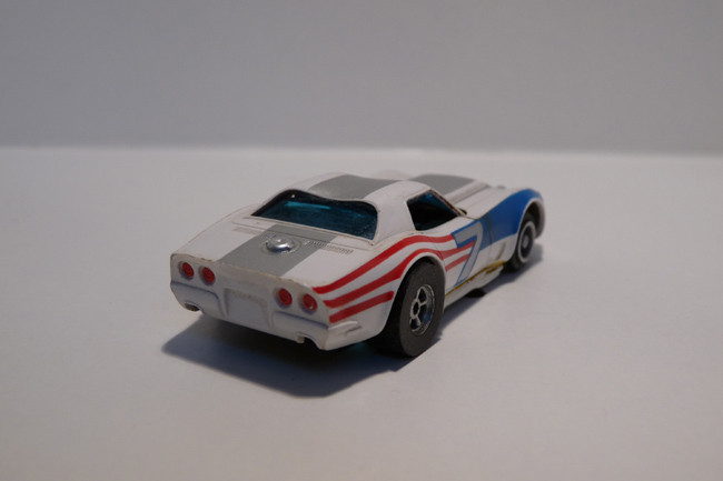 AURORA AFX Corvette "A" Produktion weiß/silber/Flagge #7