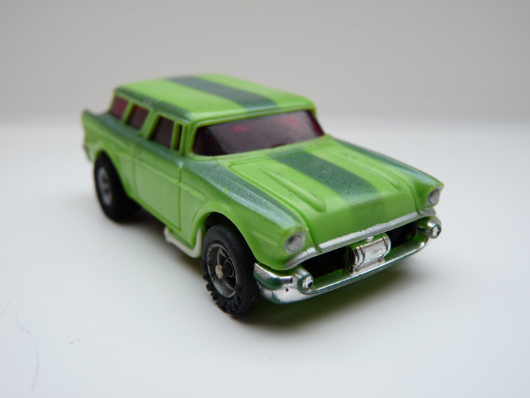AURORA AFX '57 Chevy Nomad grün/dunkelgrün/weiße side pipes