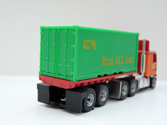 AURORA AFX '20 Flatbed w. green Container Mitsui O.S.K. Lines