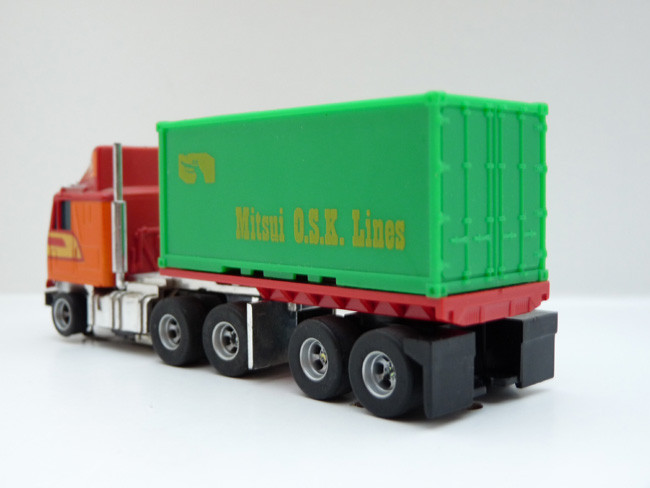 AURORA AFX '20 Flatbed w. green Container Mitsui O.S.K. Lines