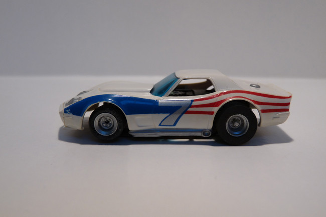 AURORA AFX Corvette "A" Produktion weiß/Flagge #7