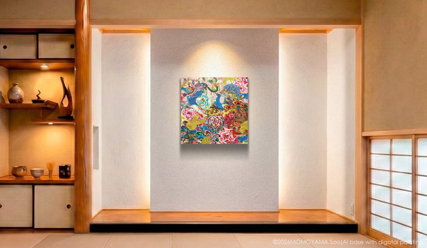 桃山三「流れ-3」S15  652x652mm mixed「流れ-3」S15  652x652mm mixed
