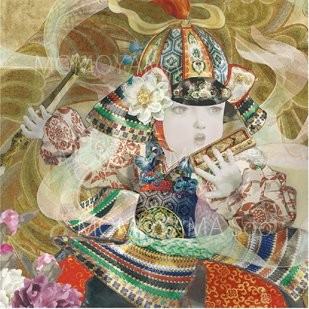 阿形　455x455 手彩色版画
