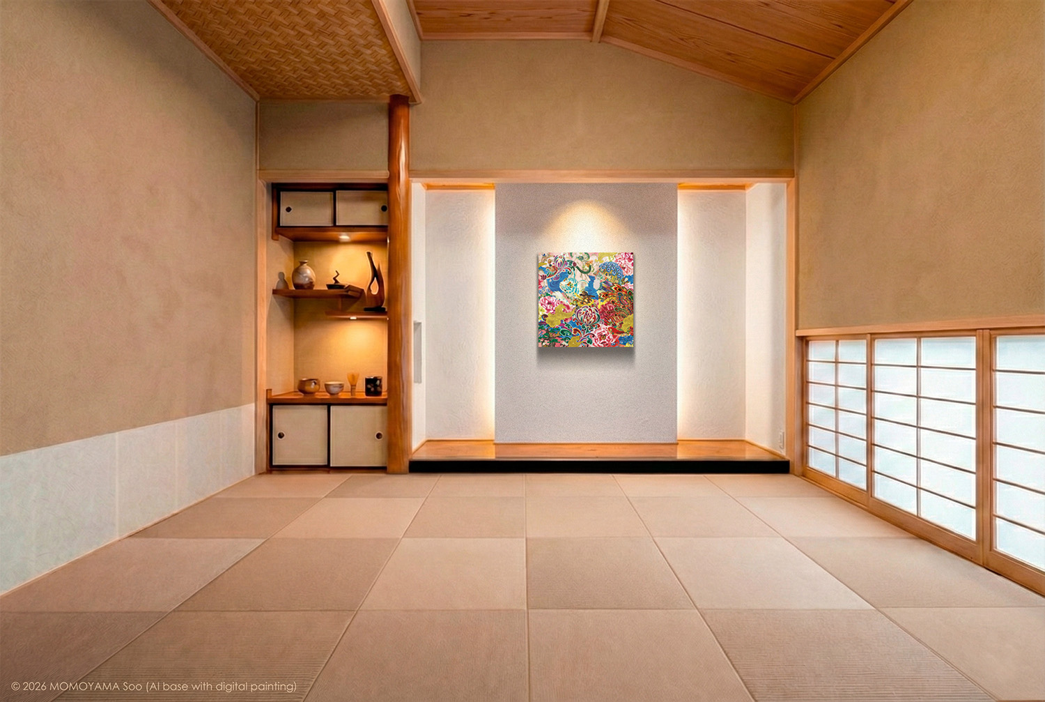 桃山三「流れ-3」S15  652x652mm mixed