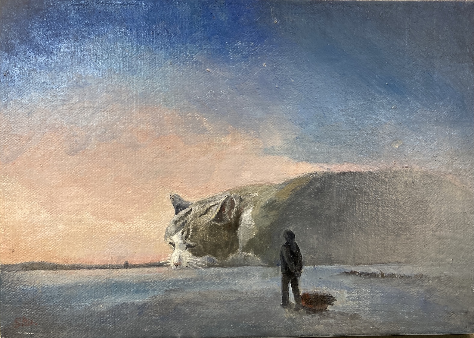 Waiting for the snow to melt｜18.6 x 22.8 cm｜Sold