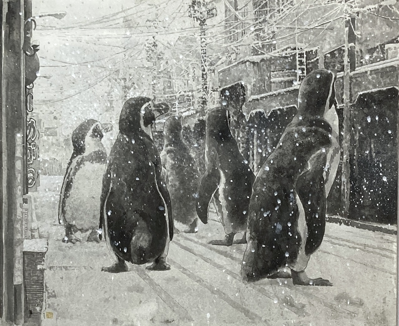 On a snowy day｜60.5 x 50 cm｜Sold