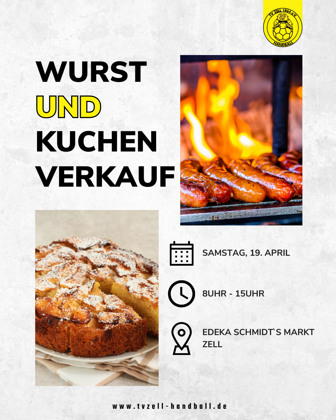 Wurst- und Kuchenverkauf
