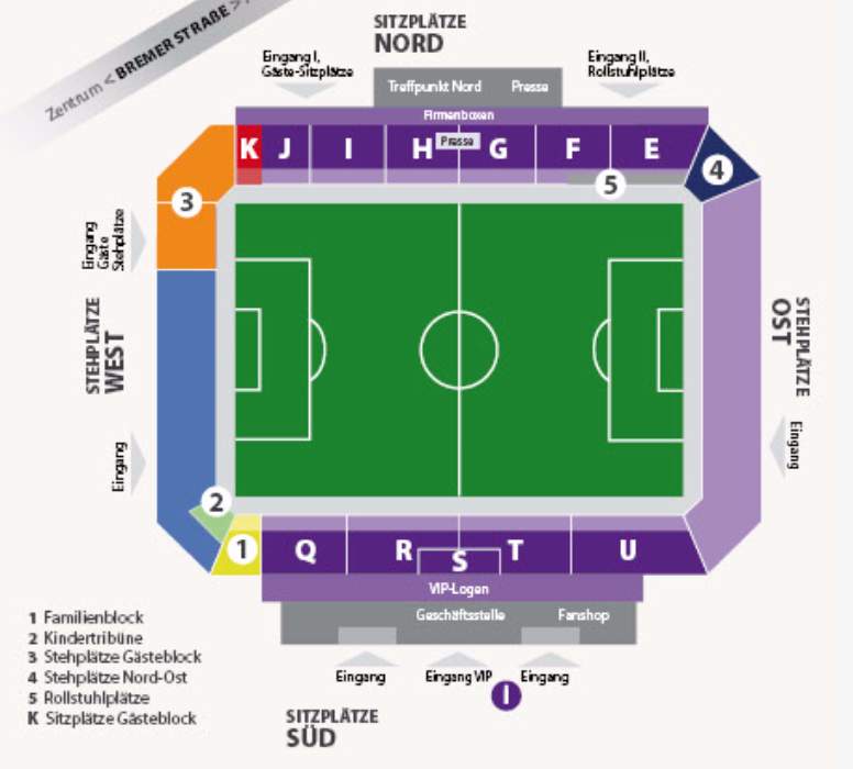 Am samstagnachmittag musste sich der vfl osnabrück nahezu mit der letzten aktion des spiels gegen… Vfl Osnabrück Stadionplan : Stadion an der Bremer Brücke Osnabrück - FanSicht - Dein ...