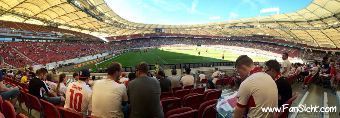 Foto der Sicht in der MHP Arena Stadion VfB Stuttgart Block 74b