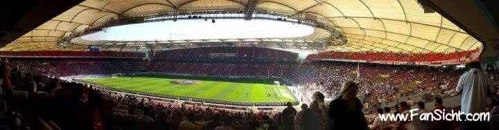 Foto der Sicht in der MHP Arena Stadion VfB Stuttgart Block 51d