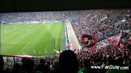 Borussia Park Mönchengladbach, Sicht Block 6, Stehplatz Gäste