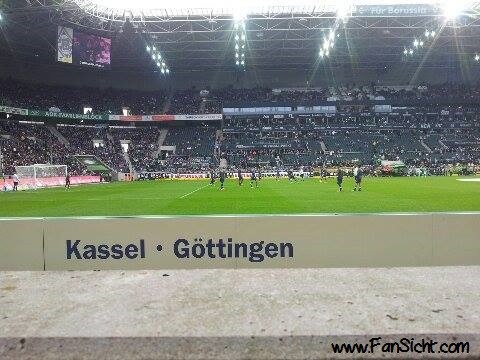 Sicht aus Block 8A Reihe 1 im Borussia Park Mönchengladbach