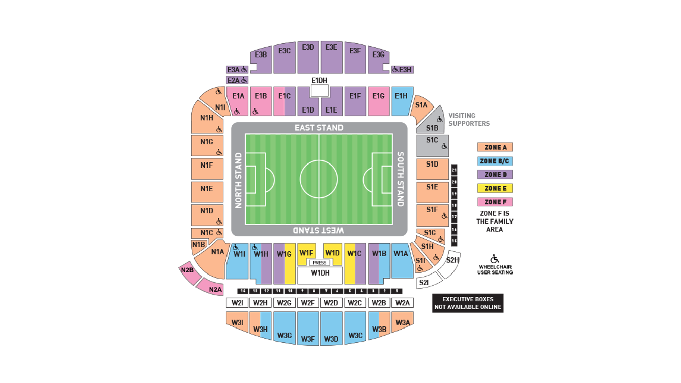 American Express Community Stadium Brighton Hove Albion Fansicht Dein Blick Aufs Spielfeld