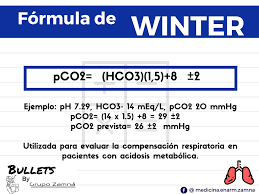 Fórmula de Winter para la PCO2 prevista