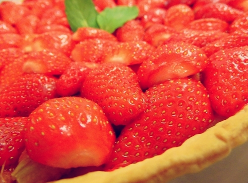 Tarte aux Fraises et à la Rhubarbe