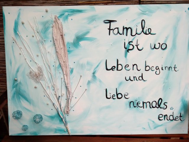 Dekoration Basteln Bild mit Spruch für Geburtstag, Muttertag, Ostern, Vatertag und Weihnachten als Geschenkidee. Deko leicht und einfach DIY Geburtstagsdeko Bastelideen für die Wohnung. Anleitung zum selbermachen. Tolles Motiv selber basteln.