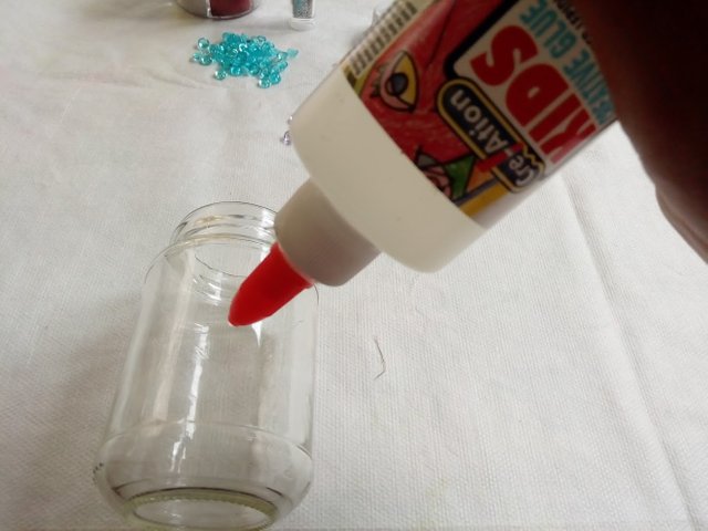 Bastelideen Windlicht Glas Tischdeko Servietten Falten