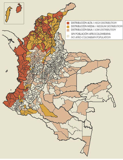 población afrodescendiente en Colombia censo 2005