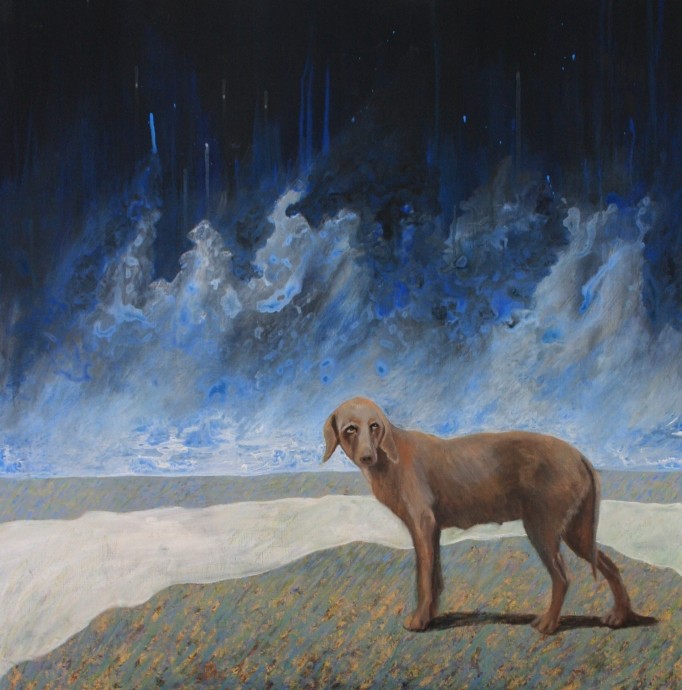 La chienne- Acrylique sur toile 80x 80 cm - 2012