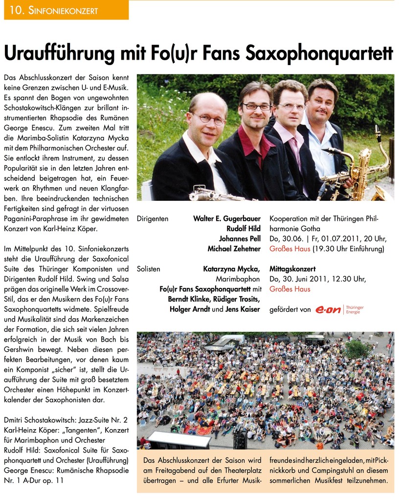 Konzert Erfurt Uraufführung