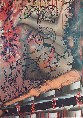 Doriana Guadalaxara Immersione, a Gisella 2006 Olio e polimaterico su tela 100x50