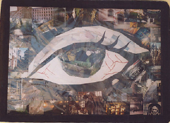 Doriana Guadalaxara Occhi chiusi su luoghi innominabili, 2001 Fotomontaggio su tavola 120x80