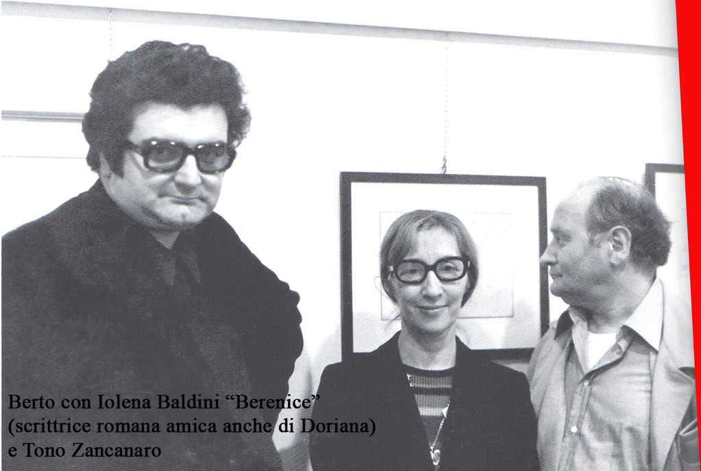 Il mio maestro Gianpaolo Berto con la scrittrice romana Iolena Baldini "Benerice" (una mia sostenitrice) e Tono Zancanaro