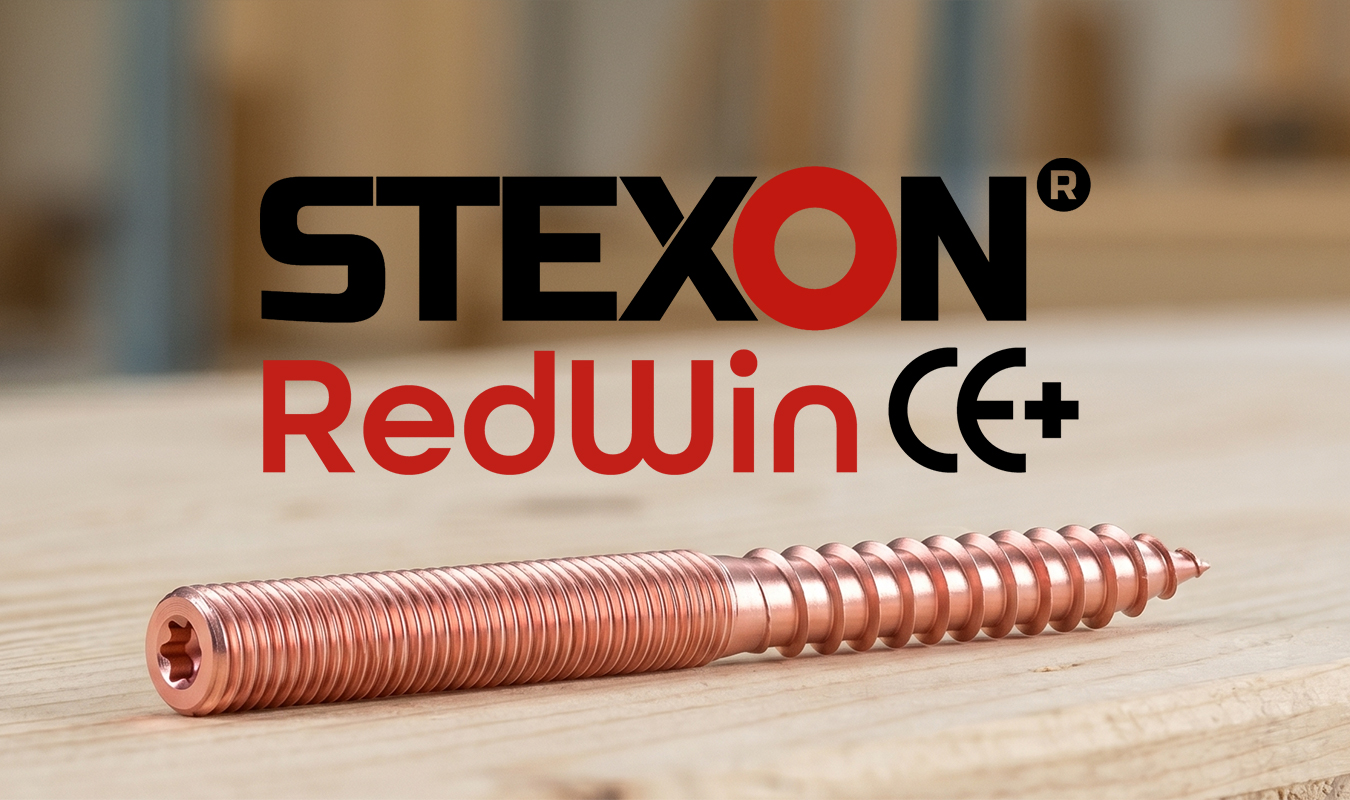 40% mehr Tragfähigkeit: Das kann die neue STEXON Stockschraube RedWin CE+