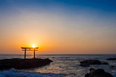 sunset Ibaraki Beach Ocean