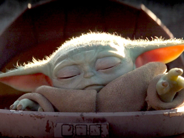 Baby Yoda, grande sucesso de histórias recentes de STAR WARS na série MANDALORIAN (Disney +)