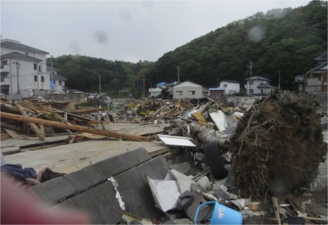 津波被災状況・諏訪側の南側エリア