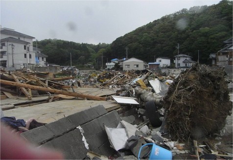  津波被災状況・諏訪側の南側エリア