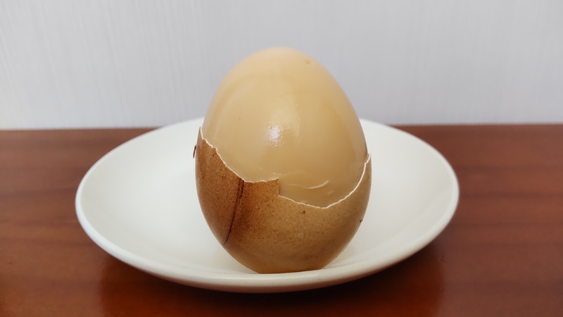 自家製の「ほうじ茶ゆで卵」