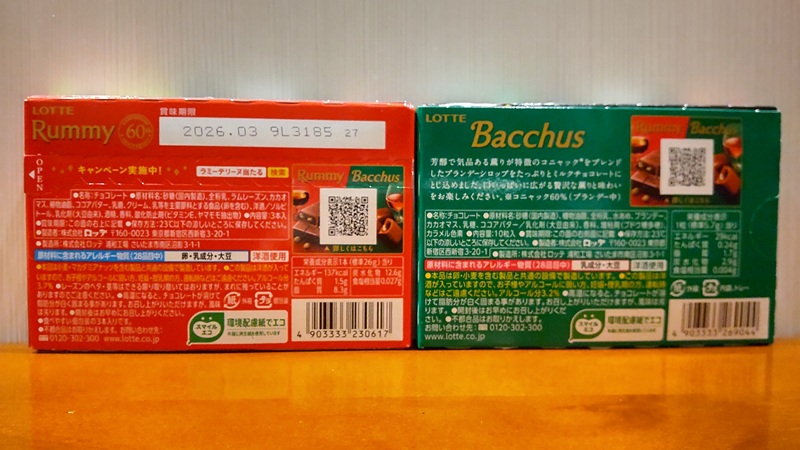 株式会社ロッテさんの「Ｒｕｍｍｙ」と「Ｂａｃｃｈｕｓ」