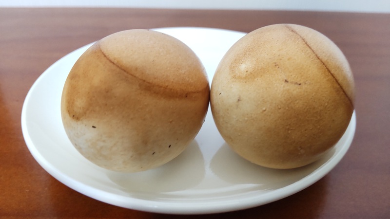 自家製の「ほうじ茶ゆで卵」